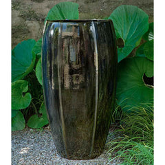 Photo of Campania Rib Vault Planter, Tall- Metallic - Exclusively Campania