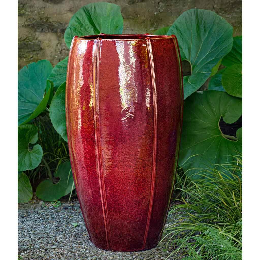 Photo of Campania Rib Vault Planter, Tall- Metallic - Exclusively Campania