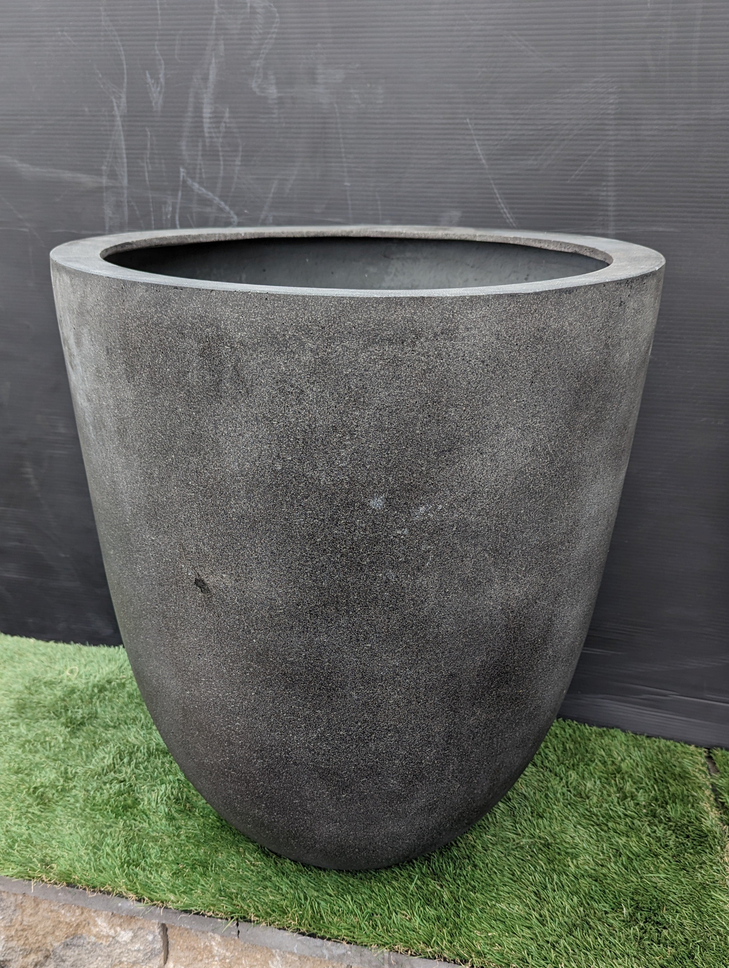 Photo of Campania Bradford Medium Charcoal Planter 01 - Clearance - Exclusively Campania